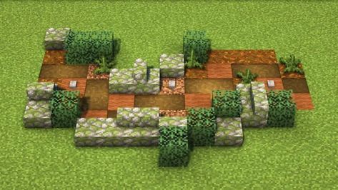 Minecraft Path Pattern, Cottagecore Staircase, Minecraft Path Design, Mossy Cobblestone, Minecraft Path, Minecraft Staircase, Minecraft Decoration Ideas, Minecraft Cottagecore, Minecraft Base