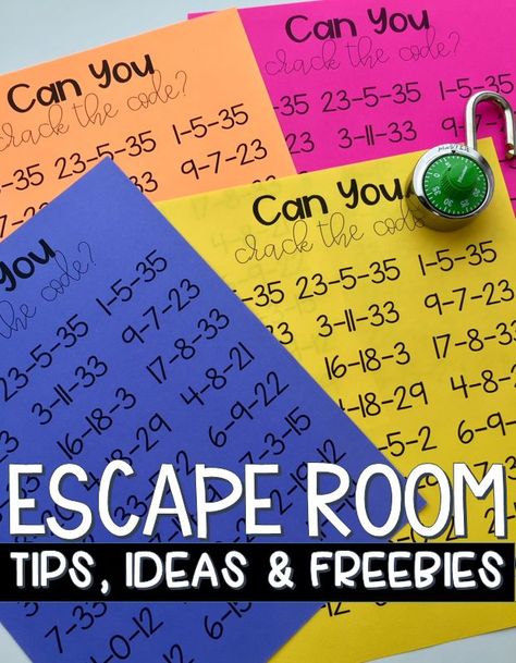 Do you use escape rooms in your classroom? Are you looking for some fun, new ways to incorporate escape rooms into your classroom? Check out the blog post for some fun ideas and free resources to get you started. Escape Room Storylines, Classroom Escape Room, Escape Room Ideas For Kids, Kids Escape Room, Escape The Classroom, Escape Room Diy, Virtual Team Building, Escape Room Games, Escape Room Party