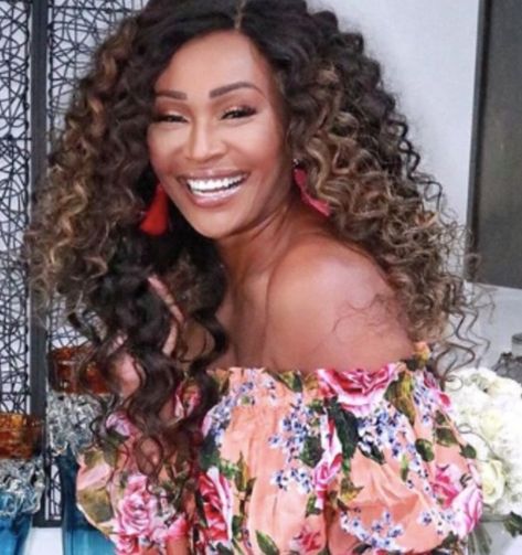 Cynthia Bailey's Orange Floral Dress | Big Blonde Hair Cynthia Bailey, Best Maxi Dresses, Orange Floral Dress, Big Blonde Hair, Atlanta Fashion, Housewives Of Atlanta, Engagement Dresses, Elizabeth Arden, Floral Dress