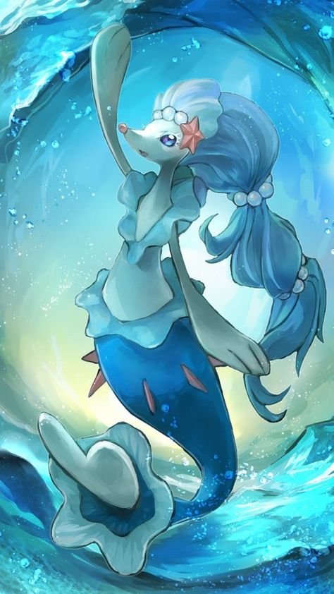 It's Primarina, the final evolution form of Popplio. Pokemon Primarina, Pokémon Pictures, Water Type Pokemon, Pokemon Dolls, Pokemon Team, Pokemon Starters, Pokemon Alola, Pokemon Images, Water Type