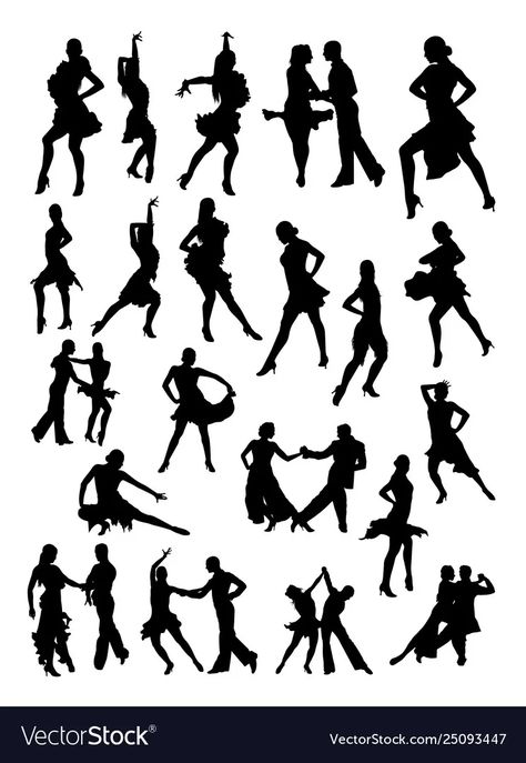 Salsa dancer silhouette vector image Salsa Danse, Dancing Couple Silhouette, Latino Dance, Dancer Tattoo, Danza Latina, Dance Tattoo, Dancer Drawing, Dance Vector, Salsa Dancer