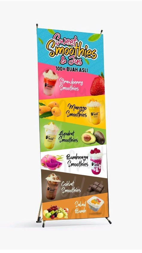 Drink Banner Design Ideas, Juice Banner Design, Juice Menu Design, Food Banner Design Ideas, Juice Logo Design, Smoothie Design, Food Banner Design, Standing Banner Design, Juice Menu