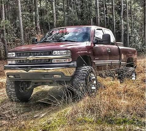 Chevy 2000 Chevy Silverado 1500, 2000 Chevy Silverado, Jacked Up Truck, Chevy Trucks Older, Chevy Diesel Trucks, Lifted Chevy, Lifted Chevy Trucks, Truck Yeah, Jacked Up Trucks