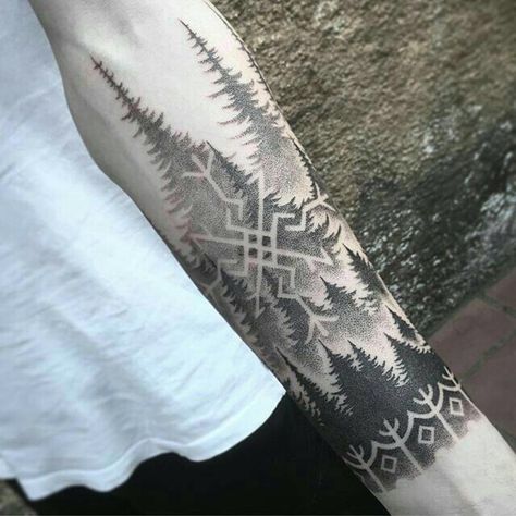 Tree Line Tattoo, Negative Space Tattoo, Scandinavian Tattoo, Forest Tattoos, Norse Tattoo, Nordic Tattoo, Space Tattoo, Viking Tattoo Design, E Tattoo