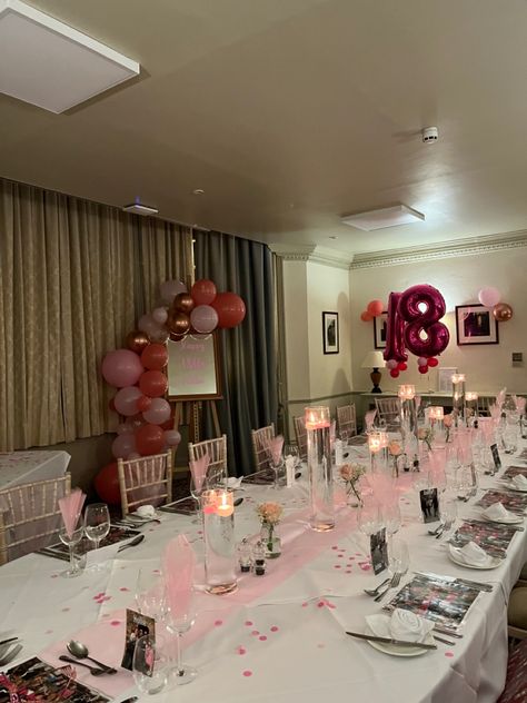 Table Decorations 18th Birthday, 18th Birthday Color Schemes, 18th Birthday Restaurant Ideas, Birthday Restaurant Decorations, 18birthday Party Ideas, Eighteenth Birthday Ideas, Outfit 18th Birthday, 18th Party Ideas, Restaurants For Birthdays