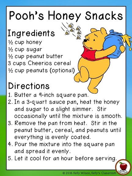 Winnie The Pooh Day, Cartoon Recipe, Honey Snacks, Disney Baking, Disney Inspired Recipes, Disney Themed Food, Disney Movie Night Dinner, Movie Night Dinner, Disney Dishes