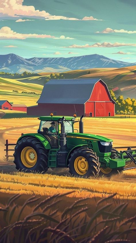 Tractor Wallpaper, John Deere Art, Tractors Pictures, John Deere Tractors Pictures, Pink Tiktok, Old John Deere Tractors, John Deere Tractors Farms, Photography Sport, Free Background Photos