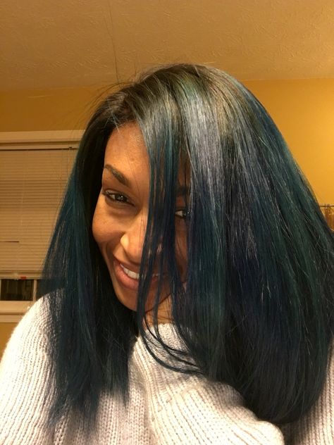 Loving my new bluish/green hair! Bluish Green Hair, Bluish Green, Green Hair, Balayage Hair, Balayage, Long Hair Styles, Hair Styles, Makeup, Green