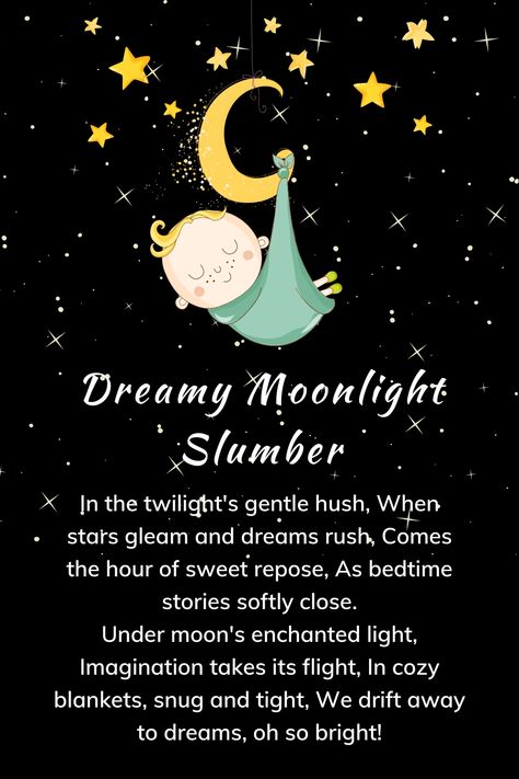 Bedtime Poem: Kids activity Bedtime Poems, Bedtime Stories For Babies, Good Night Poems, Nighttime Prayer, Bedtime Songs, Spelling For Kids, Baby Bedtime, Kids Bedtime, Bedtime Story