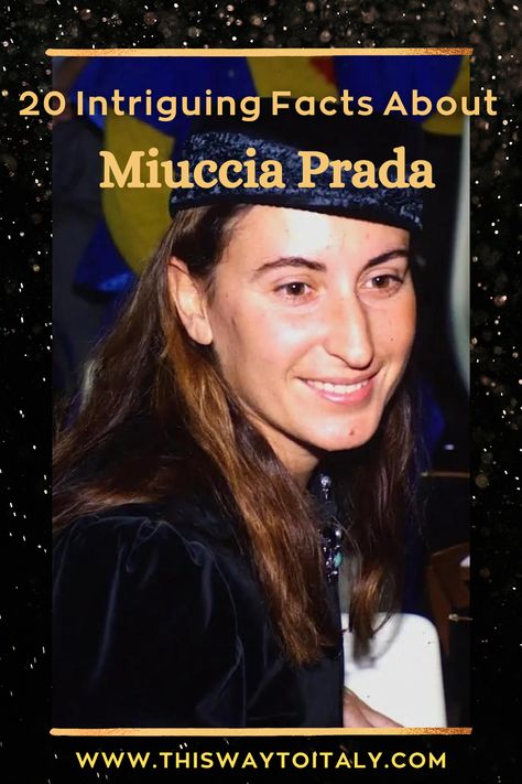 Are you familiar with the creative force behind the renowned designer brands Miu Miu and Prada? Have you ever wondered about the remarkable Miuccia Prada? Here, we’ve compiled a collection of intriguing facts about Miuccia Prada that are sure to pique your interest.

You might have heard the phrase “the devil wears Prada.” Well, we’ve all certainly heard that name before! But have you ever come across the name Maria Bianchi?

#Prada #TheDevilWearsPrada #MiuMiuAesthetic Gothic Fashion, Miuccia Prada, Fashion Designers, Italian Lifestyle, Prada Collection, Devil Wears Prada, The Devil, Designer Brands, Facts About