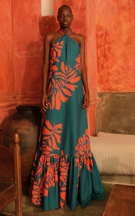 Mode Boho, Resort Dresses, Halter Maxi, Halter Maxi Dresses, Mode Inspiration, Styling Tips, African Dress, Moda Operandi, African Fashion