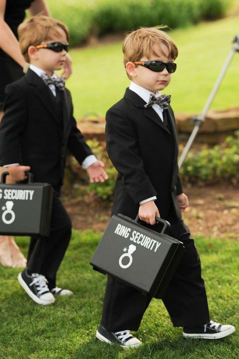 For the ring bearers! Christmas Ring Bearer, Multiple Ring Bearers, Ring Bearer Holder Ideas, Older Ring Bearer Outfit, Ring Bearer Aesthetic, Ring Bearer Ideas Unique, Wedding Ring Barrier Ideas, Ring Boy Ideas, Ring Bear Outfit