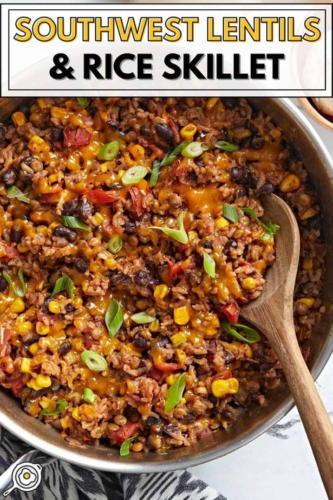 Lentil And Rice, Simple Family Meals, Rice Skillet, Lentils And Rice, Budget Bytes, Vegetarian Meal Prep, Lentil Recipes, Batch Cooking, Budget Friendly Recipes