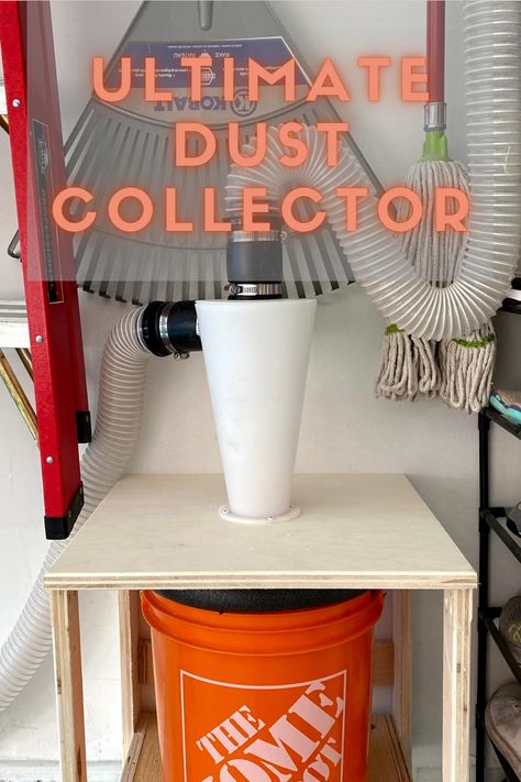 Garage Dust Collection Diy, Shop Dust Collection Diy, Dust Collection Diy, Diy Dust Collection System, Dust Collector Diy, Garage Cleaning, Shop Dust Collection, Wet Dry Vac, Dust Collection System