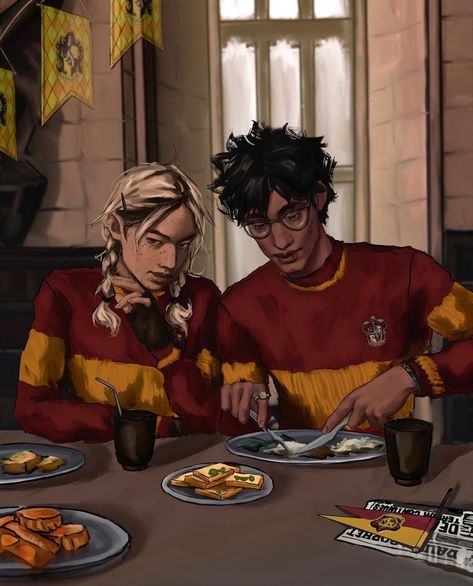 art by @likeafunerall James Potter And Marlene Mckinnon, James And Marlene Fanart, Frank And Alice Longbottom Fanart, Marlene Mckinnon Fanart, James Potter Fanart, Harry Potter Fanart, Marauders Fanart, Marlene Mckinnon, Potter Fanart