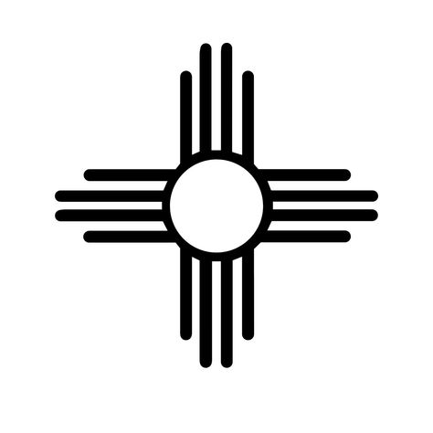 Zia Symbol, New Mexico Flag, Native American Symbols, American Symbols, Symbol Tattoos, Native American Peoples, Sun Tattoo, Symbol Design, Digital Svg