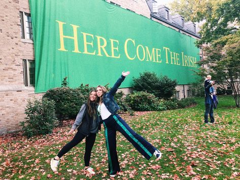 Notre Dame Gameday Outfit, Notre Dame Outfit, Notre Dame University Aesthetic, Notre Dame Game Day Outfit, University Of Notre Dame, Notre Dame Football Aesthetic, Notre Dame Game Day, Notre Dame Baby, Saint Marys College Notre Dame