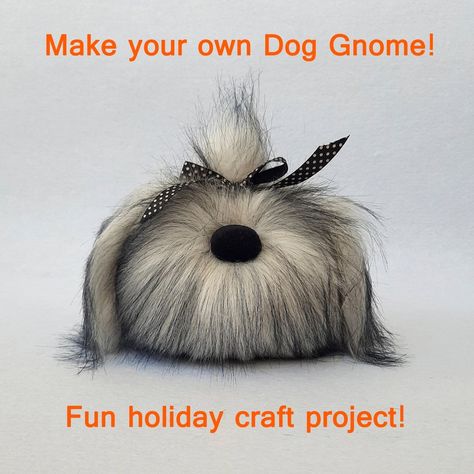 Gnome Puppy, Free Gnome Patterns, Puppy Gnome, Gnome Animals, Cat Gnomes, Gnome Dog, Dog Gnome, Creative Homemade Gifts, Gnome Crafts