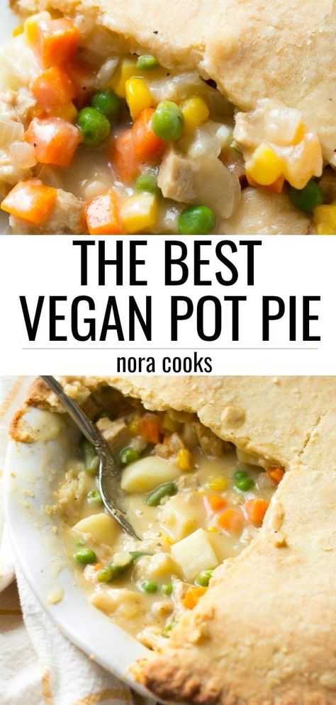 Vegan Pot Pie, Vegan Pot Pies, Pot Pie Recipe, Vegan Pie, Vegan Main Dishes, Vegan Comfort Food, Vegan Thanksgiving, God Mat, Idee Pasto Sano