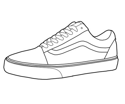 Vans Shoe Drawings Custom Vans Old Skool, Vans Wallpaper, Van Drawing, Sneakers Sketch, Shoe Template, Sneakers Drawing, Shoe Sketches, Shoe Design Sketches, Sneaker Art