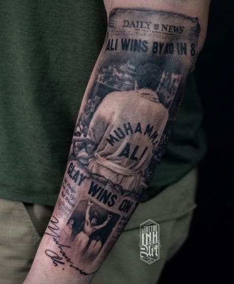 Tattoo Ideas Boxing, Boxing Sleeve Tattoo, Boxing Tattoos For Men, Men’s Bicep Tattoo Ideas, Mike Tyson Tattoo Design, Boxing Tattoo Ideas For Men, Muhammad Ali Tattoo, Boxing Tattoo Design, Tattoo Boxing