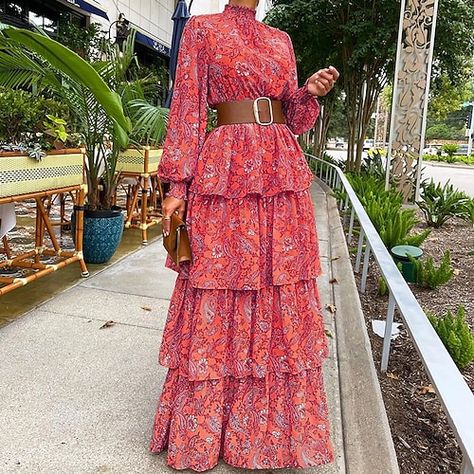 Boho Holiday Dress, Boho Dresses Long, Dot Print Dress, Maxi Dress Outfit, Floral Dresses Long, Women Long Sleeve Dress, Womens Floral Dress, Ruffled Maxi Dress, Vintage Cake