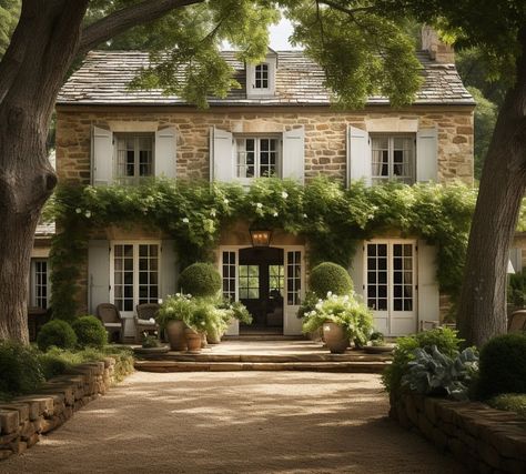 Casa Country, Cottage Exterior, French Cottage, French Country House, Sims House, English Cottage, Dream House Exterior, French House, Stone House