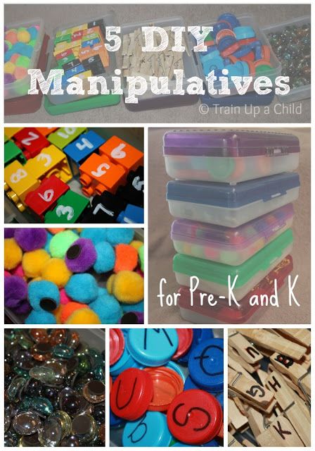 5 DIY Manipulatives for Preschool and Kindergarten ~ Learn Play Imagine Manipulatives For Preschool, Diy Preschool, Train Up A Child, Enrichment Activities, Diy Classroom, Kindergarten Learning, Tot School, Preschool Games, Early Literacy