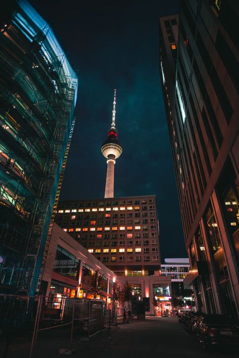 City, building, architecture and tower | HD photo by Vadim Sadovski (@vadimsadovski) on Unsplash Berlin Nightlife, Berlin Travel, Berlin City, Beer Garden, Famous Places, Iconic Landmarks, City Aesthetic, Berlin Germany, After Dark