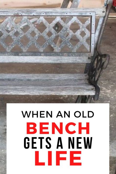 Outdoor Bench Diy, Diy Outdoor Bench, Bench Makeover, Rustic Outdoor Decor, Old Benches, Chair Planter, Old Coffee Tables, Diy Bench Outdoor, Old Garden