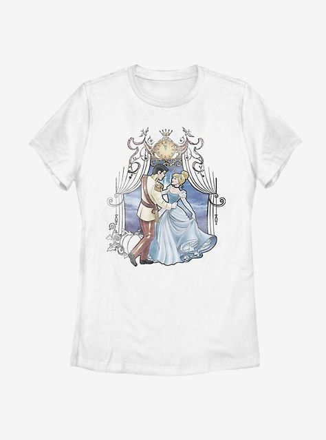 Disney Cinderella So This Is Love Womens T-Shirt, WHITE Dancing Graphic, Cinderella Prince Charming, Cinderella Prince, Cinderella And Prince Charming, Cinderella Slipper, Disney Cinderella, Lady And The Tramp, This Is Love, Disney Ladies