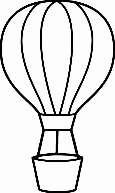 Hot Air Balloon Drawing, Cloud Template, Moldes Para Baby Shower, Hot Air Balloon Craft, Hot Air Balloons Art, Balloon Template, Balloon Crafts, Pola Sulam, Balloon Art