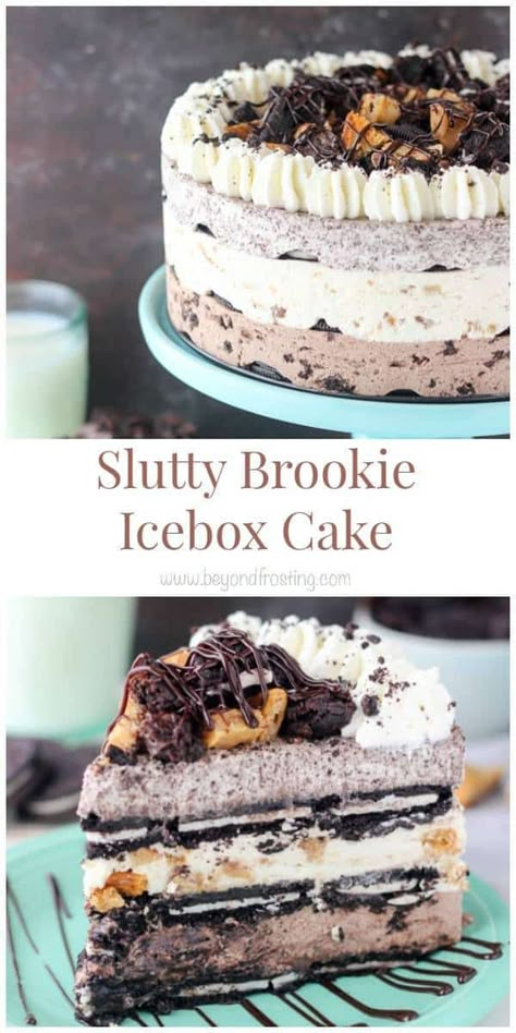 Homemade Mousse, Cookie Mousse, Oreo Mousse, Icebox Cakes, Dessert Oreo, Ice Cream Cake Recipe, Ice Cream Cakes, Gateaux Cake, Icebox Cake