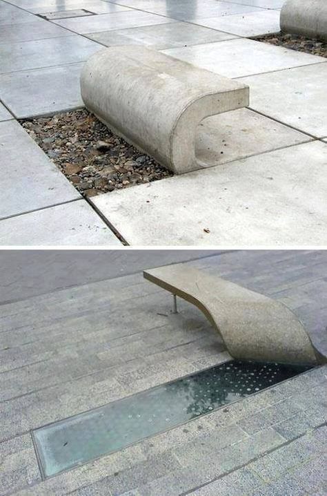 Concrete Benches, Thomas Heatherwick, Concrete Bench, Landscape Designs, Urban Furniture, Bench Designs, Design Exterior, Street Furniture, Urban Spaces