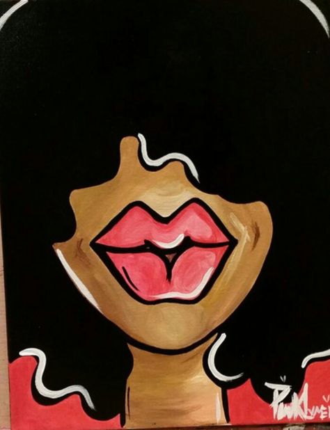 Black Art Canvas Art Painting Acrylic, African American Artwork, Art Noir, Cute Canvas Paintings, Afrocentric Art, Black Art Painting, Painting Of Girl, Black Artwork, Black Love Art