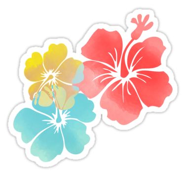 Aloha Sticker, Hawaii Hibiscus, Aloha Collection, Stickers Cool, 타이포그래피 포스터 디자인, Tumblr Stickers, Watercolor Effects, Jairzinho, Digital Watercolor