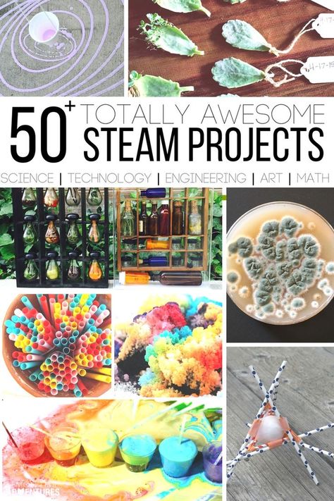 Totally Awesome STEAM Projects for Kids Steam Activities Elementary, Steam Classroom, Steam Lessons, Steam Art, Steam Challenges, Steam Ideas, Steam Projects, Steam Learning, Steam Education