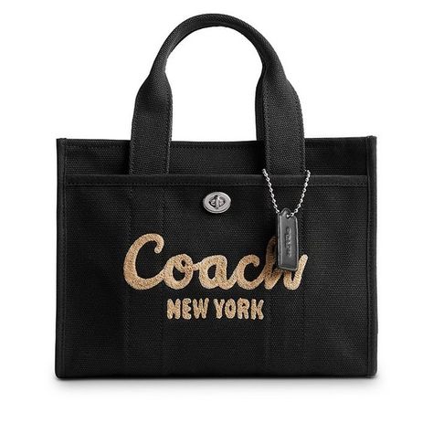 Coach cargo tote 26 - Black Coach Tote Bags, Casual Chique, Coach Logo, Coach New York, Coach Tote, Medium Tote, Black Canvas, Black Tote Bag, Canvas Bag