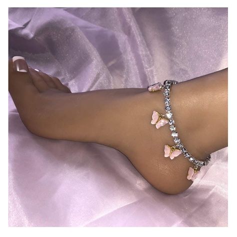 Leg Bracelet, Chain Butterfly, Rhinestone Anklet, Diamond Anklet, Black Gift Bags, Beach Foot Jewelry, Butterfly Anklet, Foot Chain, Heart Anklet