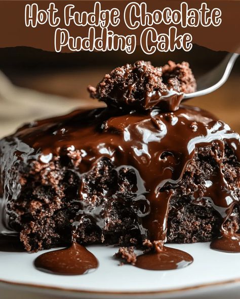 Hot Fudge Chocolate Pudding Cake Hot Fudge Cake Recipe Easy, Baked Chocolate Pudding Recipe, Hot Fudge Chocolate Cake, Hot Fudge Chocolate Pudding Cake, Chocolate Cake Pudding Recipe, Recipes With Chocolate Pudding, Desserts With Chocolate Pudding, Chocolate Cake With Chocolate Pudding, Hot Fudge Cake Recipe