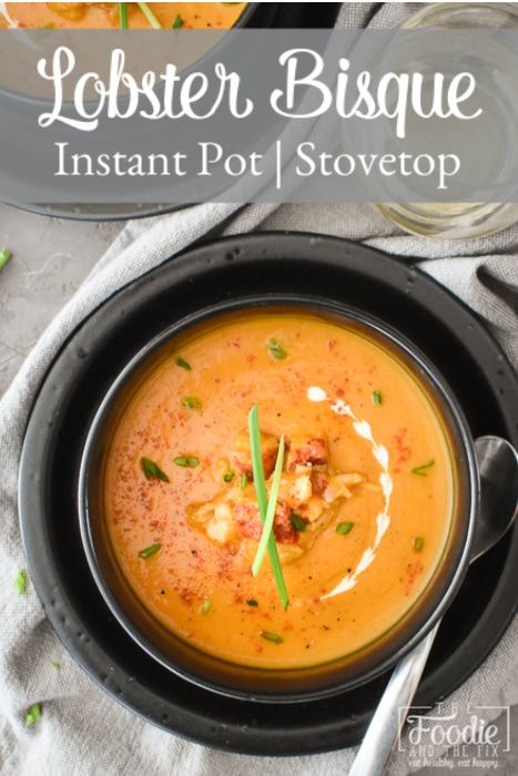 Lobster Bisque Recipe, Lobster Bisque Soup, Healthy Starters, Bisque Soup, Crab Bisque, Bisque Recipe, Lobster Bisque, Points Recipes, Instant Pot Soup