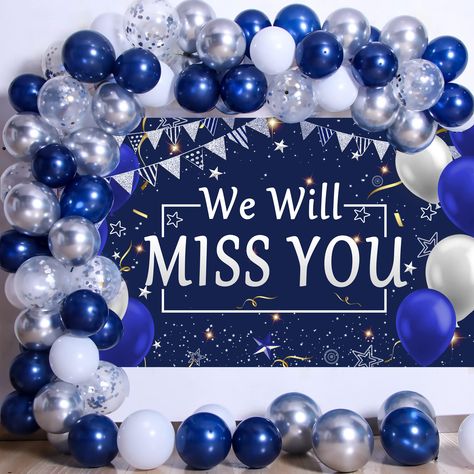 Farewell Room Decoration Ideas, Balloon Decorations For Farewell Party, Decoration For Retirement Party, Decoration Farewell Party, We Will Miss You Decorations, Decorations For Farewell Party Ideas, Farewell Balloon Decoration, Birthday Decoration For Office, Decoration Ideas For Farewell Party In School