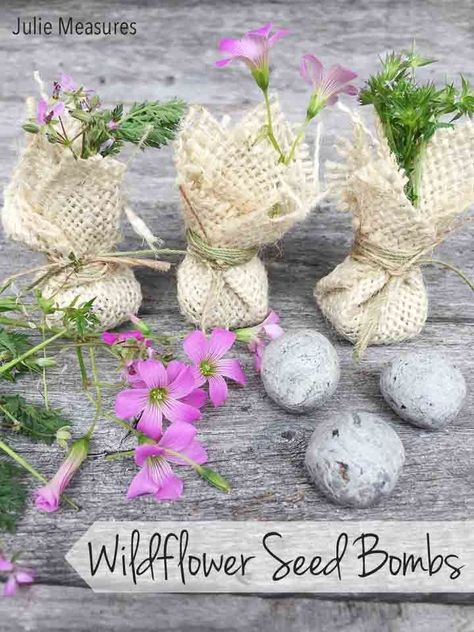 DIY Wildflower Seed Bombs for Mother's Day Natal, Seed Paper Diy, Stop And Smell The Flowers, Seed Balls, Plantable Paper, Fleurs Diy, Folding Origami, Diy Event, Flower Bomb