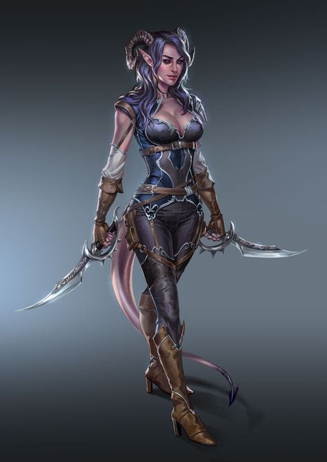 tiefling by macarious on DeviantArt Teifling Character, Teifling Character Design, Character Design Female, Tiefling Rogue, Tiefling Female, Tiefling Bard, Pathfinder Character, Female Character Concept, Fantasy Races