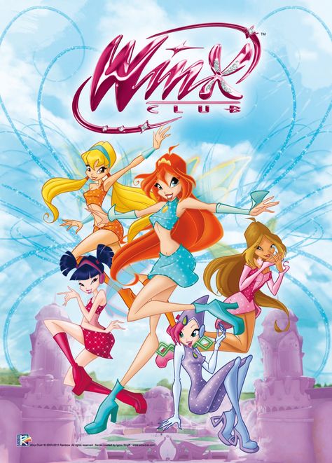 Las Winx, 2000s Cartoons, Klub Winx, Bloom Winx Club, Club Poster, Magic School, Old Cartoons, Club Style, Kids Shows