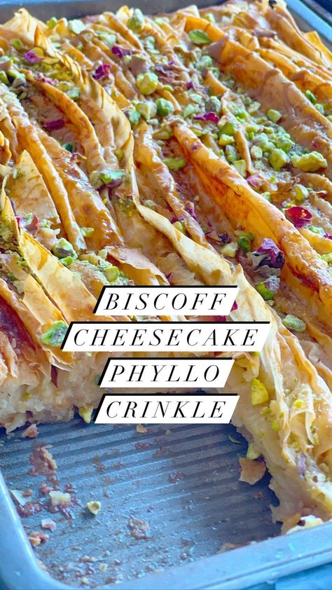 makedelicioushappen on Instagram: TikTok Phyllo Crinkle 1 package phyllo dough (16 oz/454g) ½ cup butter, melted Custard: 2 eggs 1 cup whole milk ¼ cup cream cheese ¼ cup… Phyllo Pastry Recipes Dessert Easy, Phyllo Rolls, Philo Pastry Recipes, Phyllo Dough Cheesecake, Phyllo Crinkle, Philo Dough Appetizer, Nutella And Phyllo Dough, Phyllo Crinkle Dessert, Phyllo Dough Recipes Breakfast