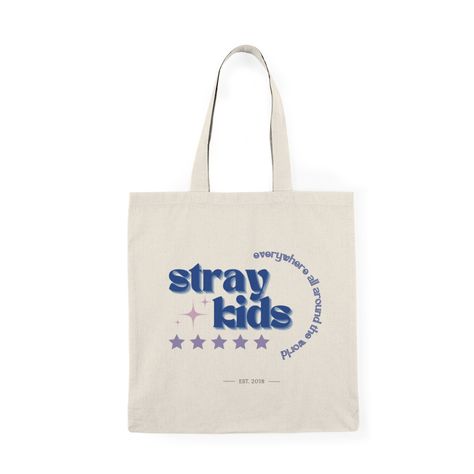 stray kids korean boy group kpop merch merchandise cotton canvas tote bags minimalistic aesthetic simple designs stay skz stars design quote Stray Kids Gift Ideas, Merchandise Kpop, Kpop Tote Bag, Tote Bag Kpop, Merch Aesthetic, Kpop Merch Aesthetic, Skz Merch, Stray Kids Merch, Diy Bag Painting