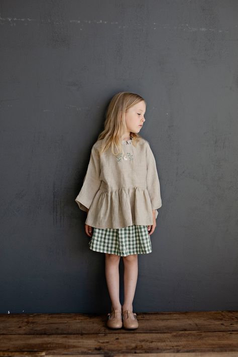 Natural North Tunic, Different Embroideries, Linen Shirt for Girls, Long Sleeve Linen Tunic, Girl Linen Top, Baby Shirt - Etsy Sri Lanka Girl Embroidery, Girls Tunics, Linen Tunic, Linen Top, Girls Long Sleeve, Linen Shirt, Sri Lanka, For Girls, Kids Outfits