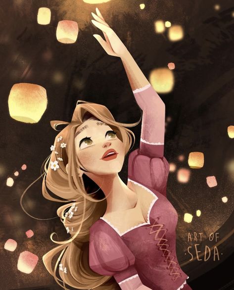 Anastacia Disney, Tangled Art, Disney Princess Artwork, Rapunzel Tangled, Disney Princess Fan Art, Princess Drawings, Disney Rapunzel, Disney Artwork, Tangle Art