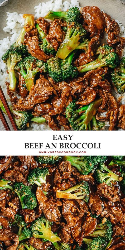 This beef and broccoli is a popular Chinese take-out meal and it's also easy enough to make at home. It's also healthier than most take-out meal options. With juicy tender beef and crisp broccoli brought together in a rich brown sauce, this quick dinner is as colorful as it is delicious. Serve it over hot rice for an authentic Chinese take-out dinner. {Gluten-Free Adaptable} Essen, Authentic Beef And Broccoli, Beef And Broccoli Sauce, Asian Potluck, Chinese Beef And Broccoli, Easy Beef And Broccoli, Chinese Beef, Dinner Favorites, Meal Options